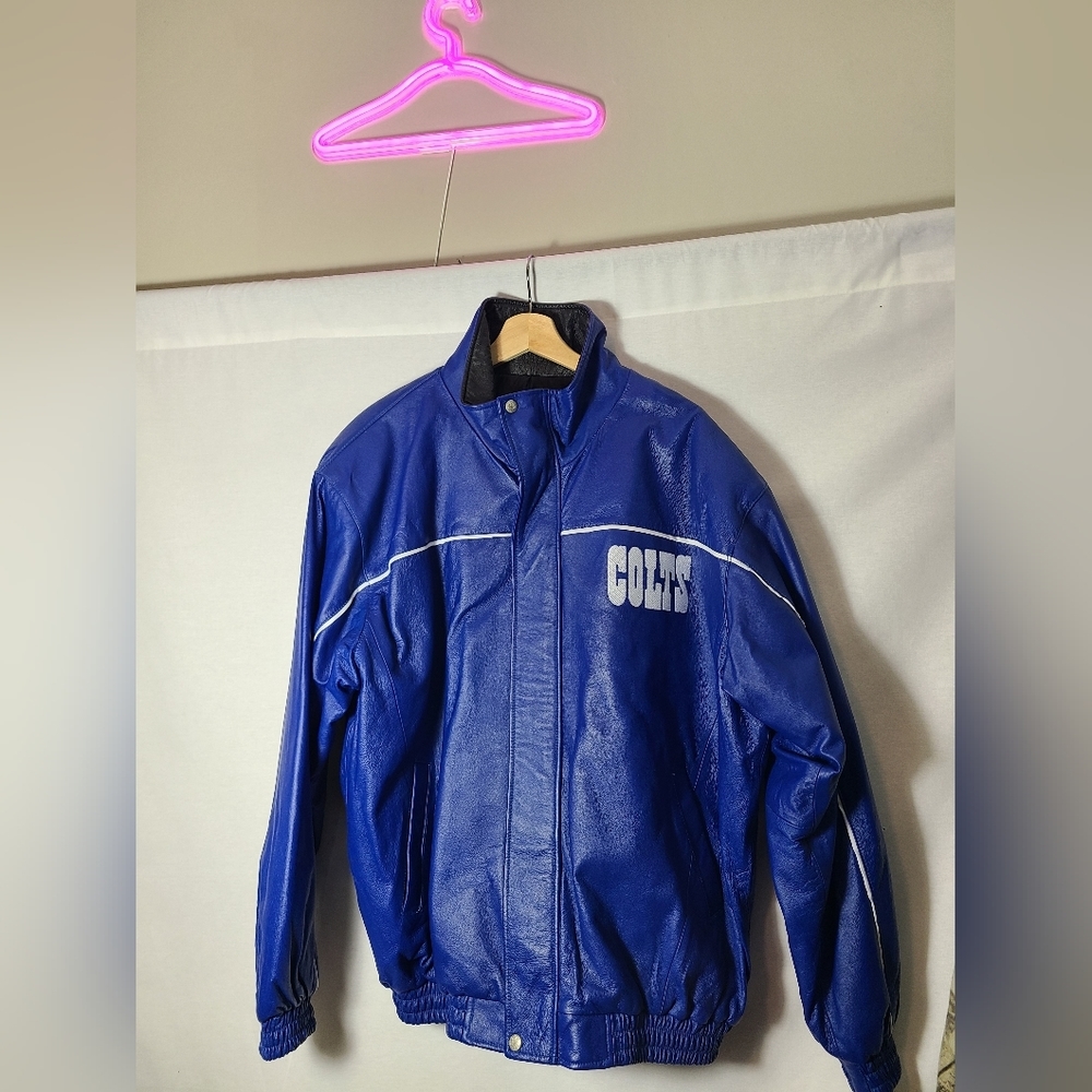 NFL Indianapolis Colts Full leather jacket- Mens XXL
